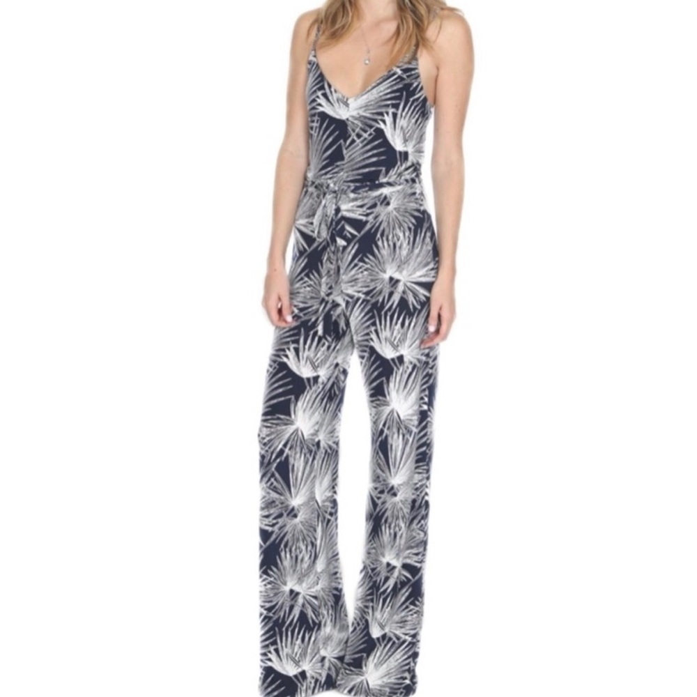 Veronica M. Palm leaf jumpsuit